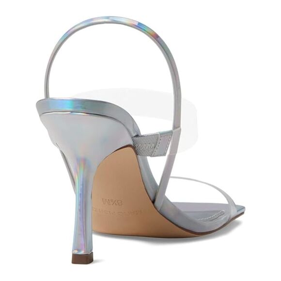 MARC FISHER Womens Silver Transparent Dekle Stiletto Slingback Sandal 6.5 M - Picture 2 of 4